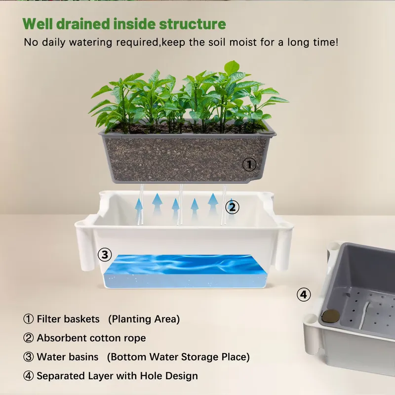 Movable Vertical Grow 3 Level  - Self Watering Planter recension och pris