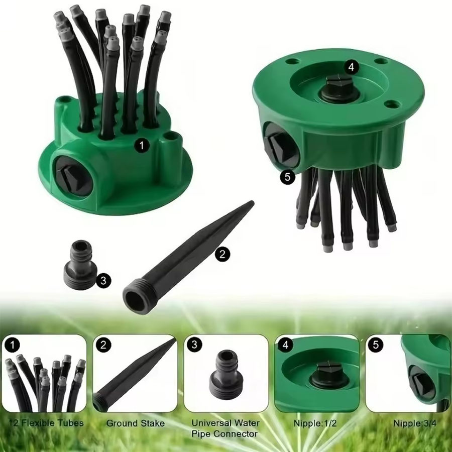 360° Automatic Rotating Garden - Automatic Watering recension och pris