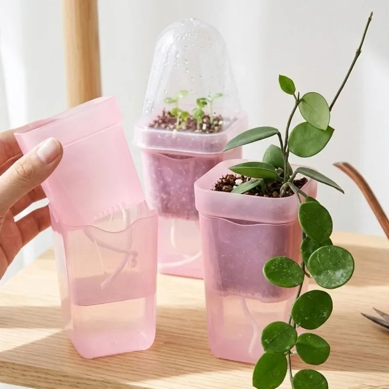 Transparent Pink Self Watering - Self Watering Planter recension och pris