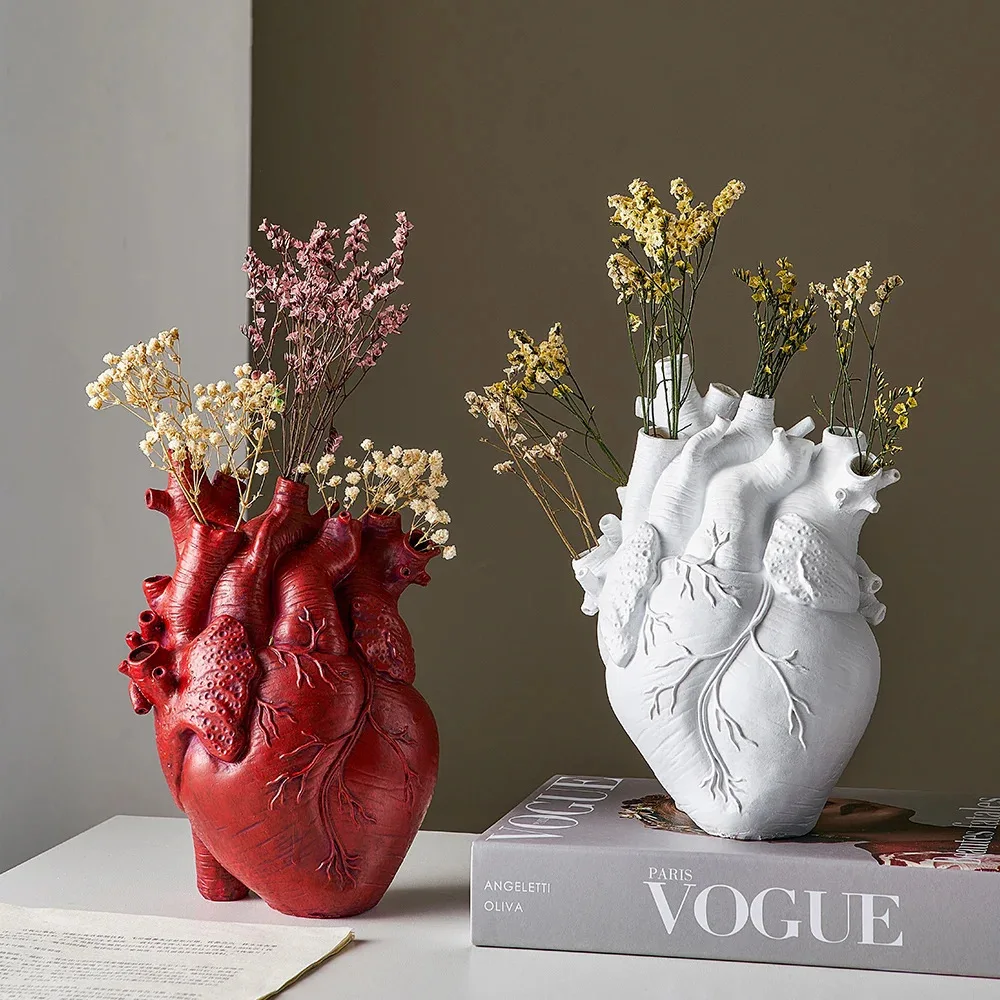 Heart Shaped Resin Vase Anatom - Hydroponic Grow Pod recension och pris